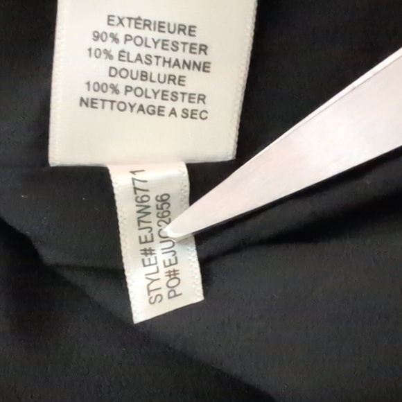 Eliza J black velvet open-front blazer jacket with 3/4 ruched sleeves size 2X - Picture 5 of 9